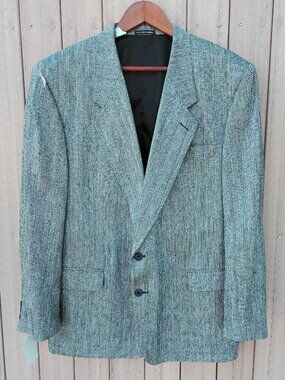 Vintage Pierre Balmain 100% Silk Men's Blazer Size 46R #1131